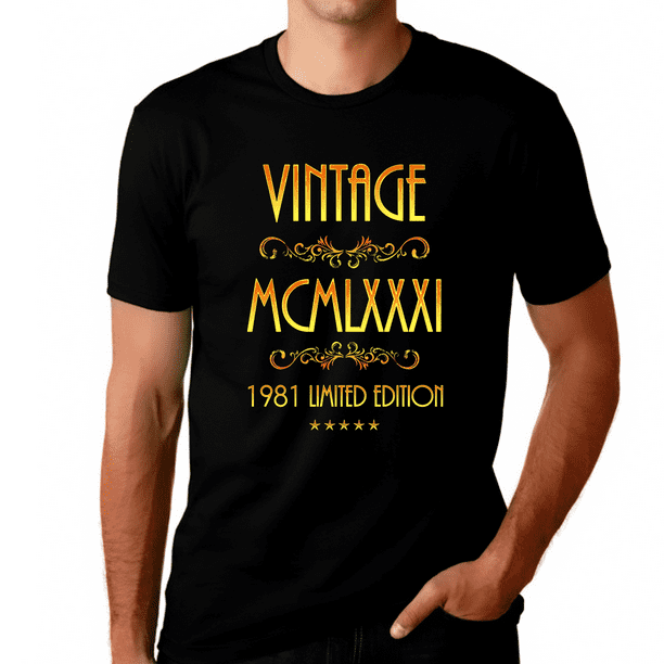 40 Year Old Gifts Vintage 1981 Limited Edition 40th Birthday Maglia a Manica